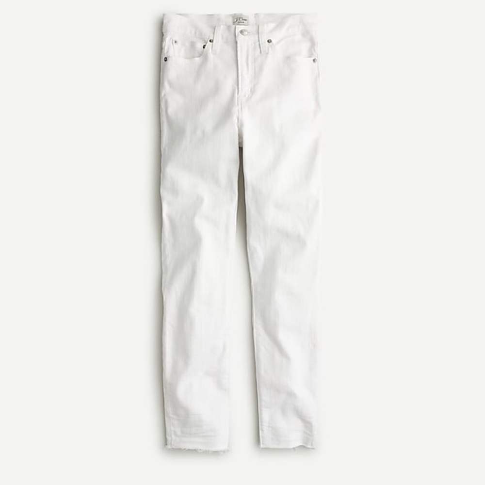 J.crew factory  high-rise toothpick jean in white